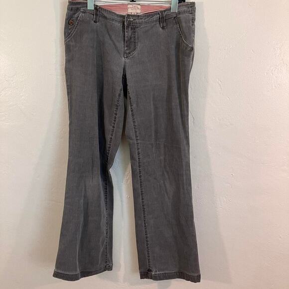 Aventura Clothing Flare Grey Denim Jeans (missing buttons) Women's 10 - Picture 1 of 4
